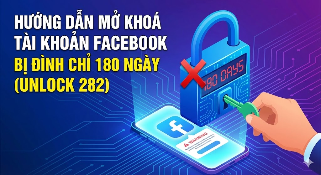 Hướng Dẫn Mở Khoá Tài Khoản Facebook Bị Đình Chỉ 180 Ngày ( Unlock 282 )