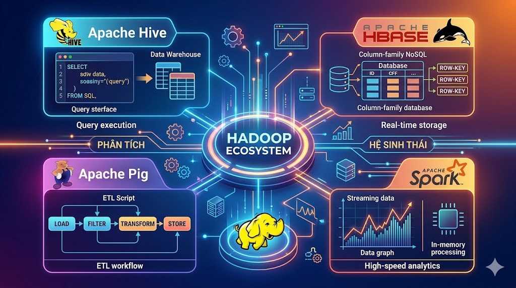 Phân Tích Hadoop Ecosystem: Hive, HBase, Pig, Spark là gì ?